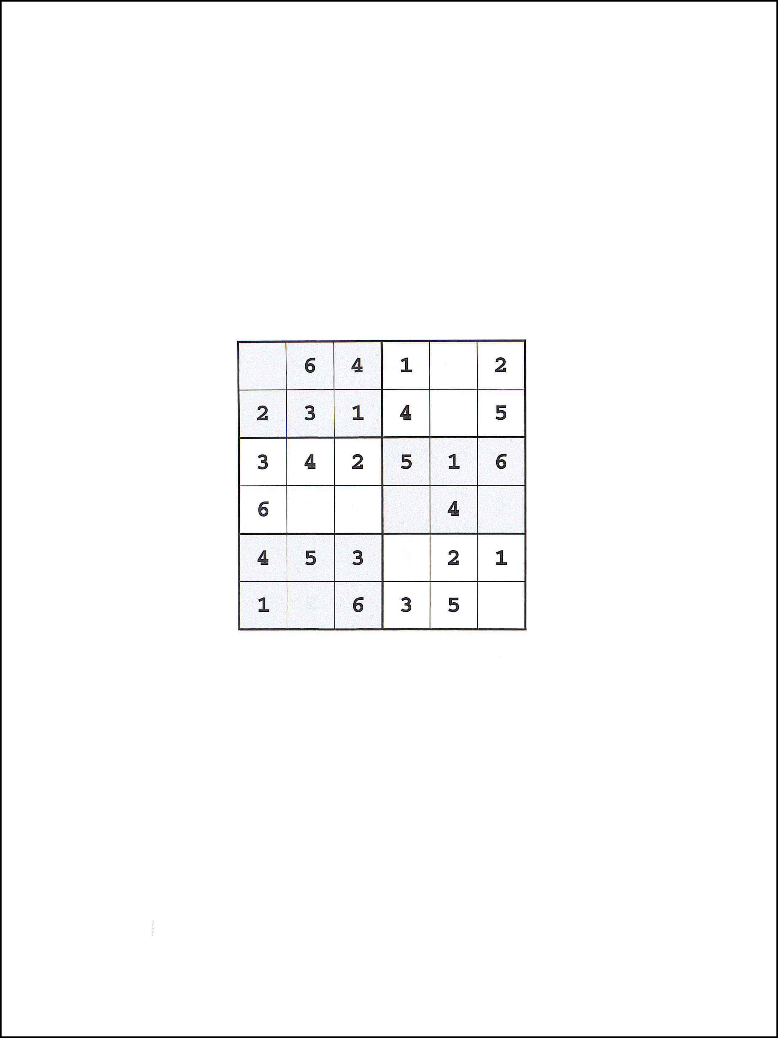 Sudoku 6x6 106