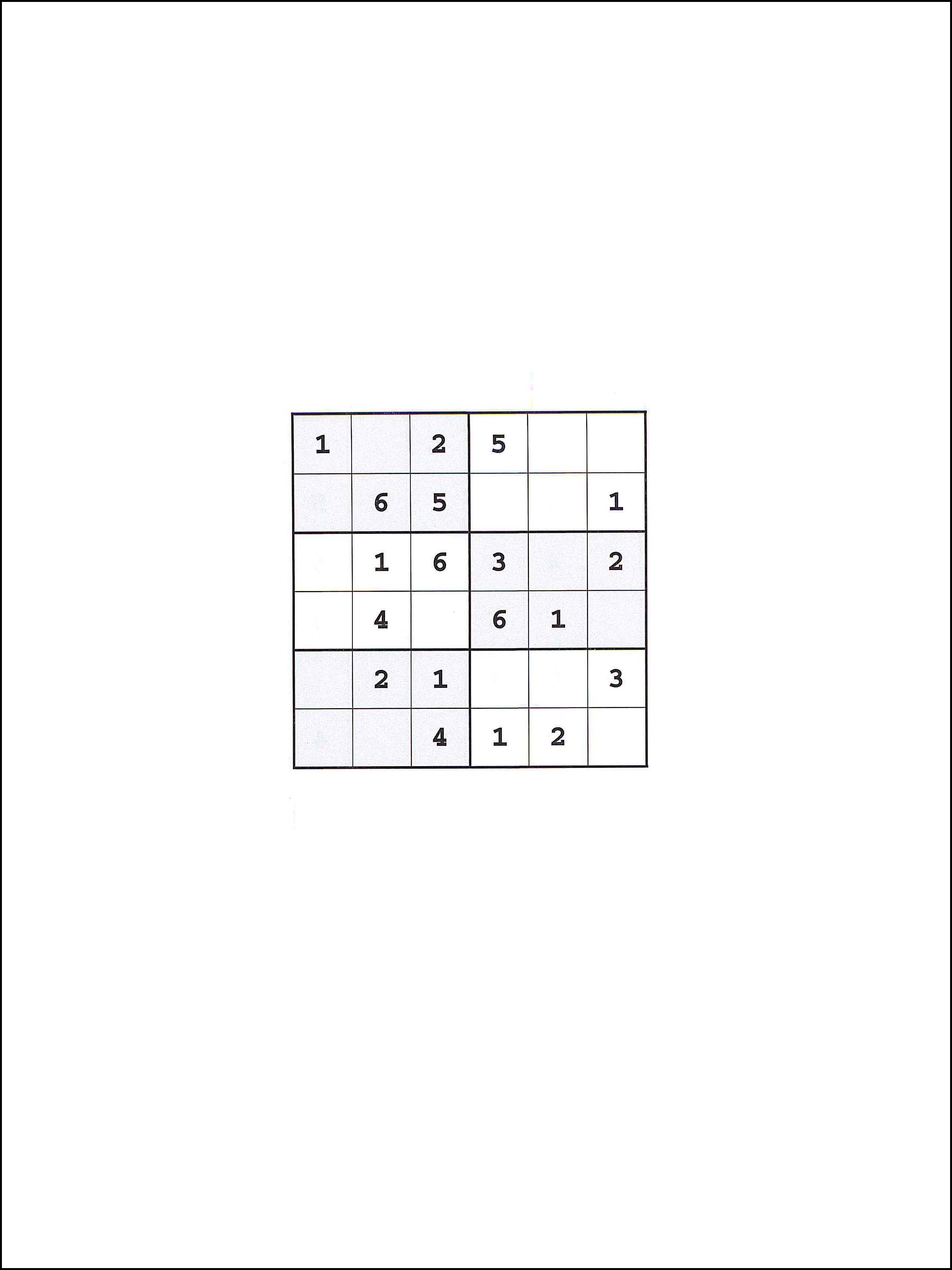 Sudoku 6x6 110