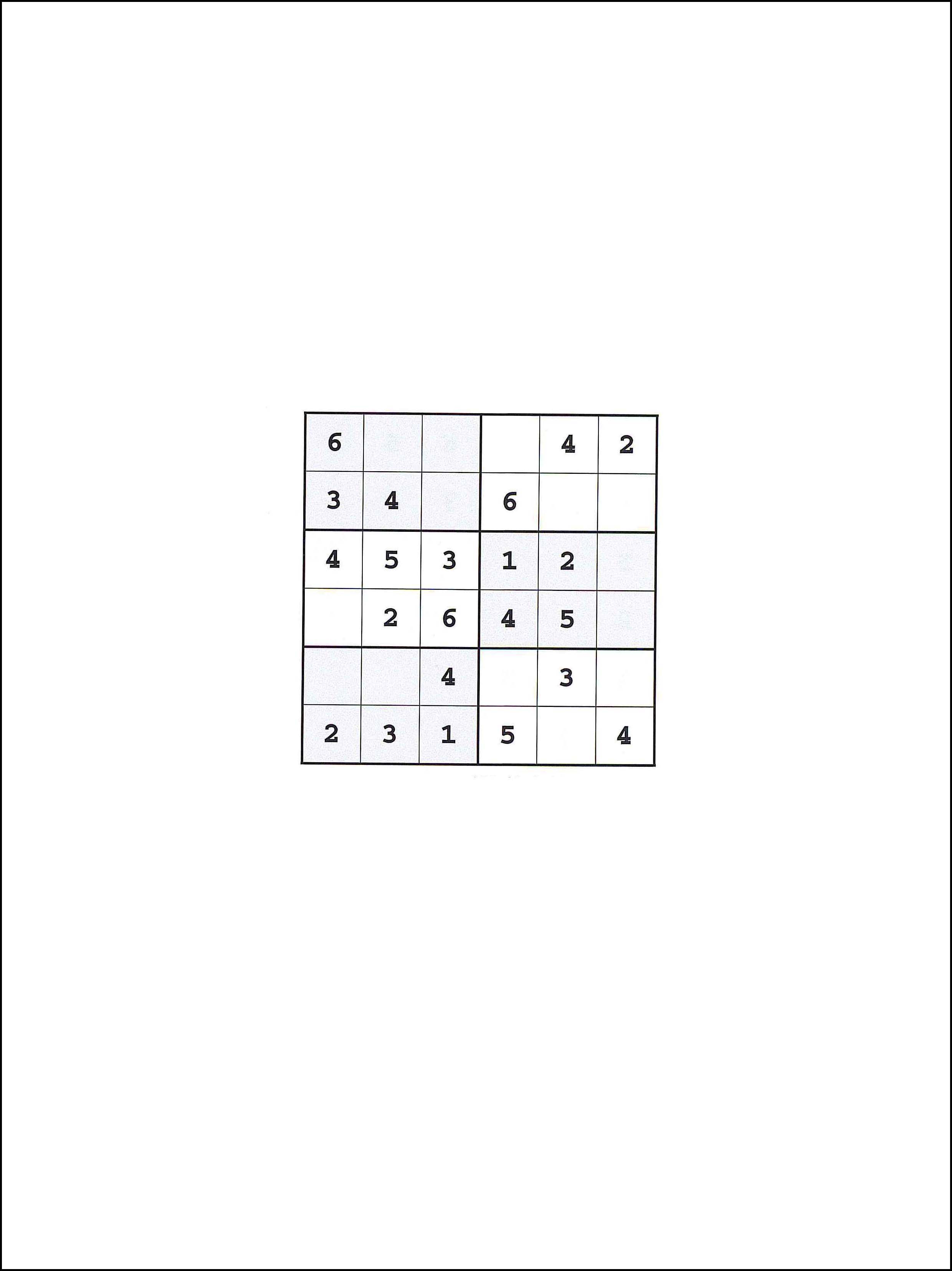 Sudoku 6x6 89
